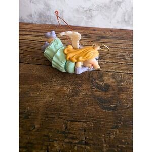 Vintage 1981 Miss Piggy Angel Ornament Muppets Henson Associates Green Dress